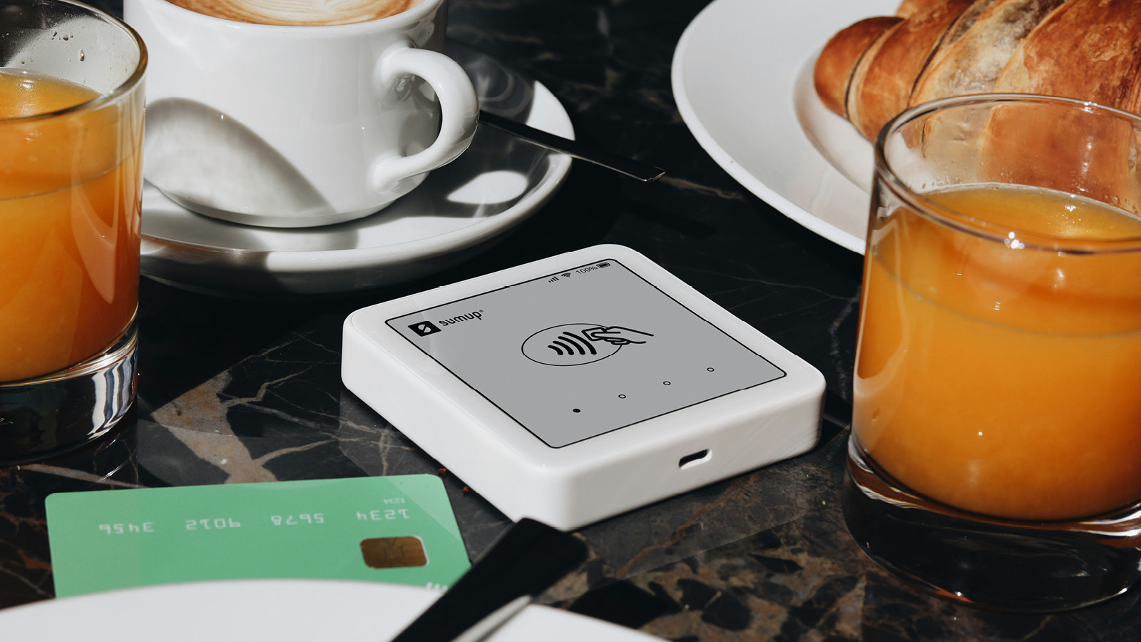 Coffee shop with card payment system
